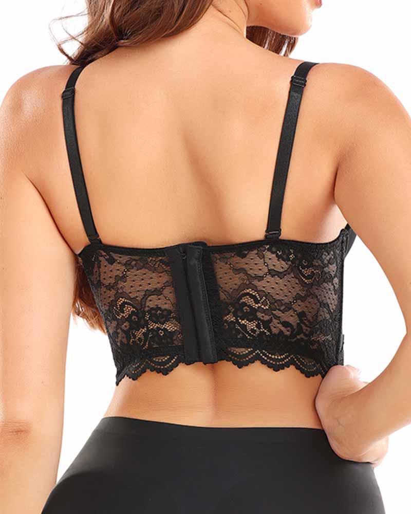 High Support Body Sculpting Lace Back Bra - By Qivii