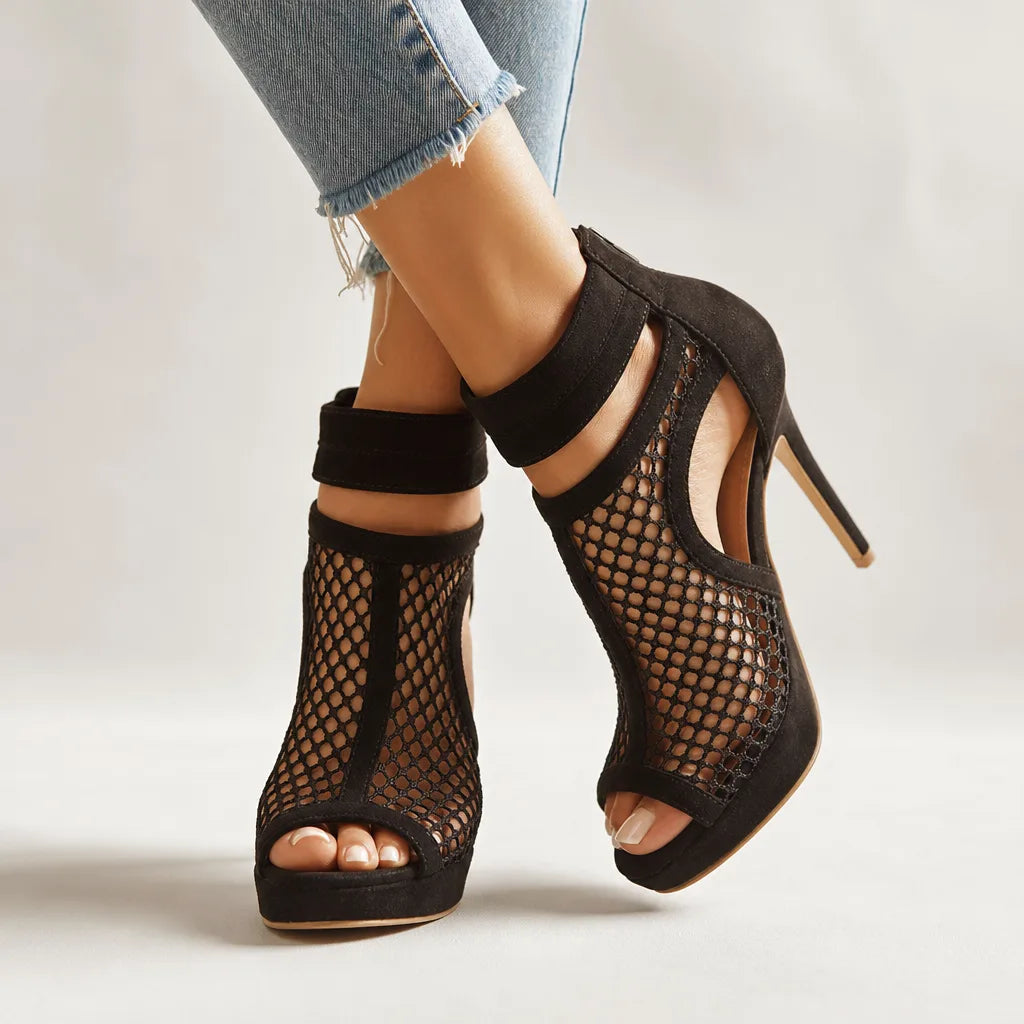 Delia | Womens Summer Mesh Stiletto Heels