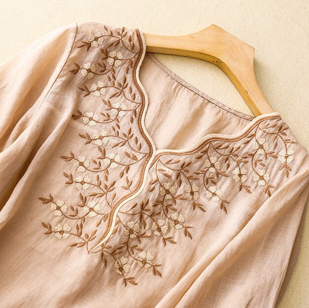 Iris Cotton-Linen Shirt - By Qivii