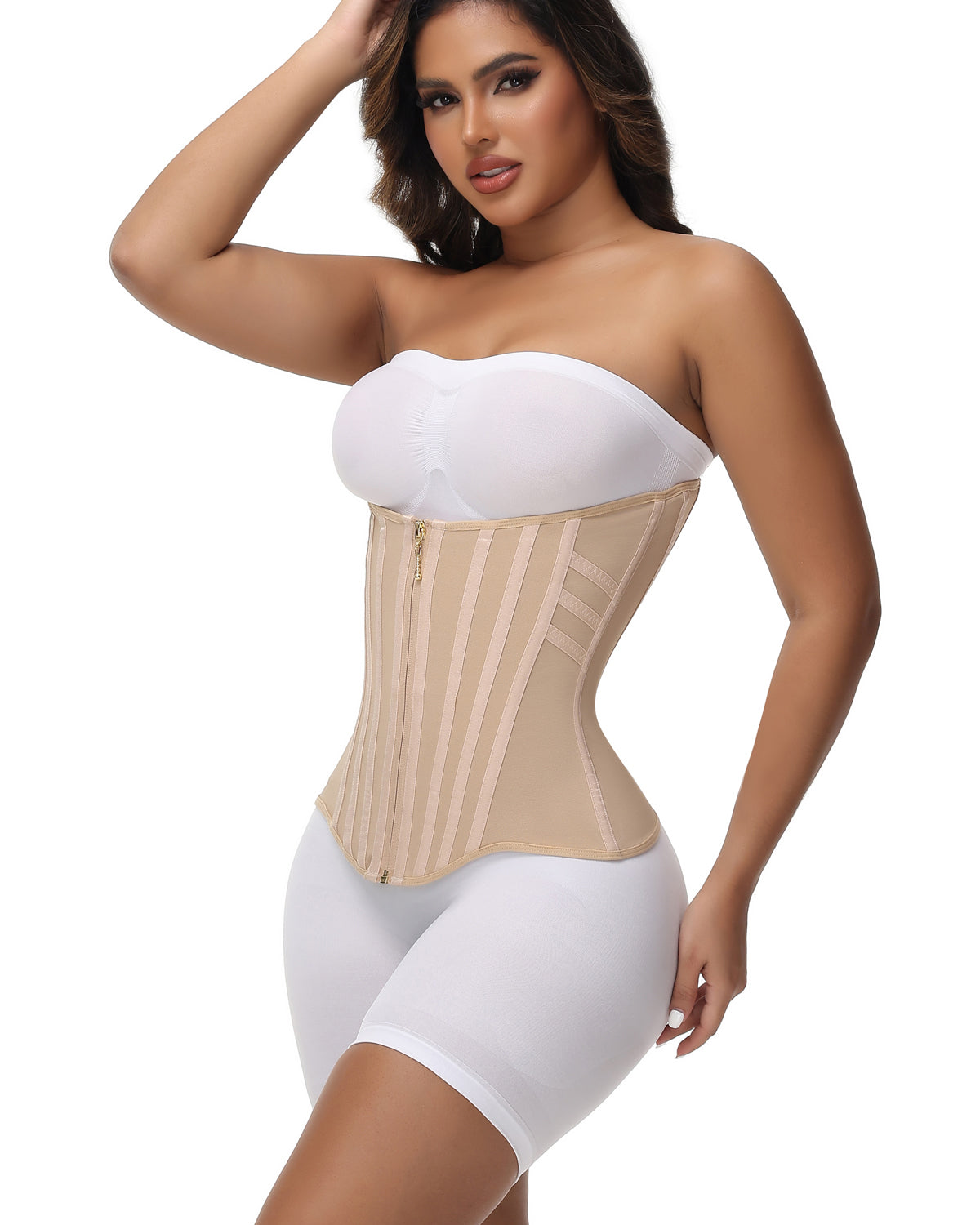 Shapshe® Curved Boned Waist Trainer High Compression Tiny Waist Corset - By Qivii