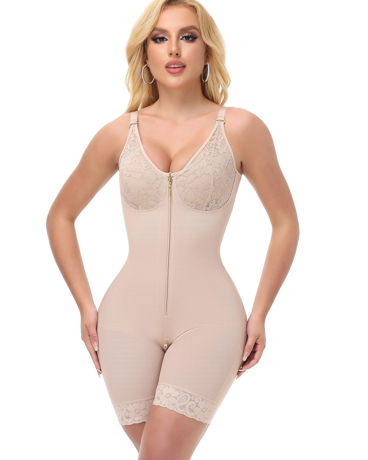 Shapshe® Lace Cup Hourglass Tummy Control Fajas Full Body Shaper
