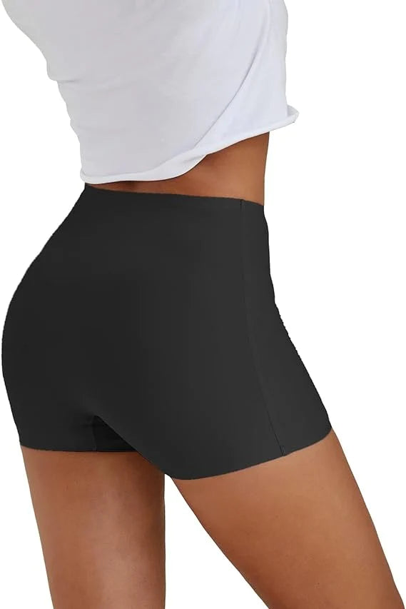Solid Elastic Seamless Non-Slip Boyshorts Underwear - By Qivii