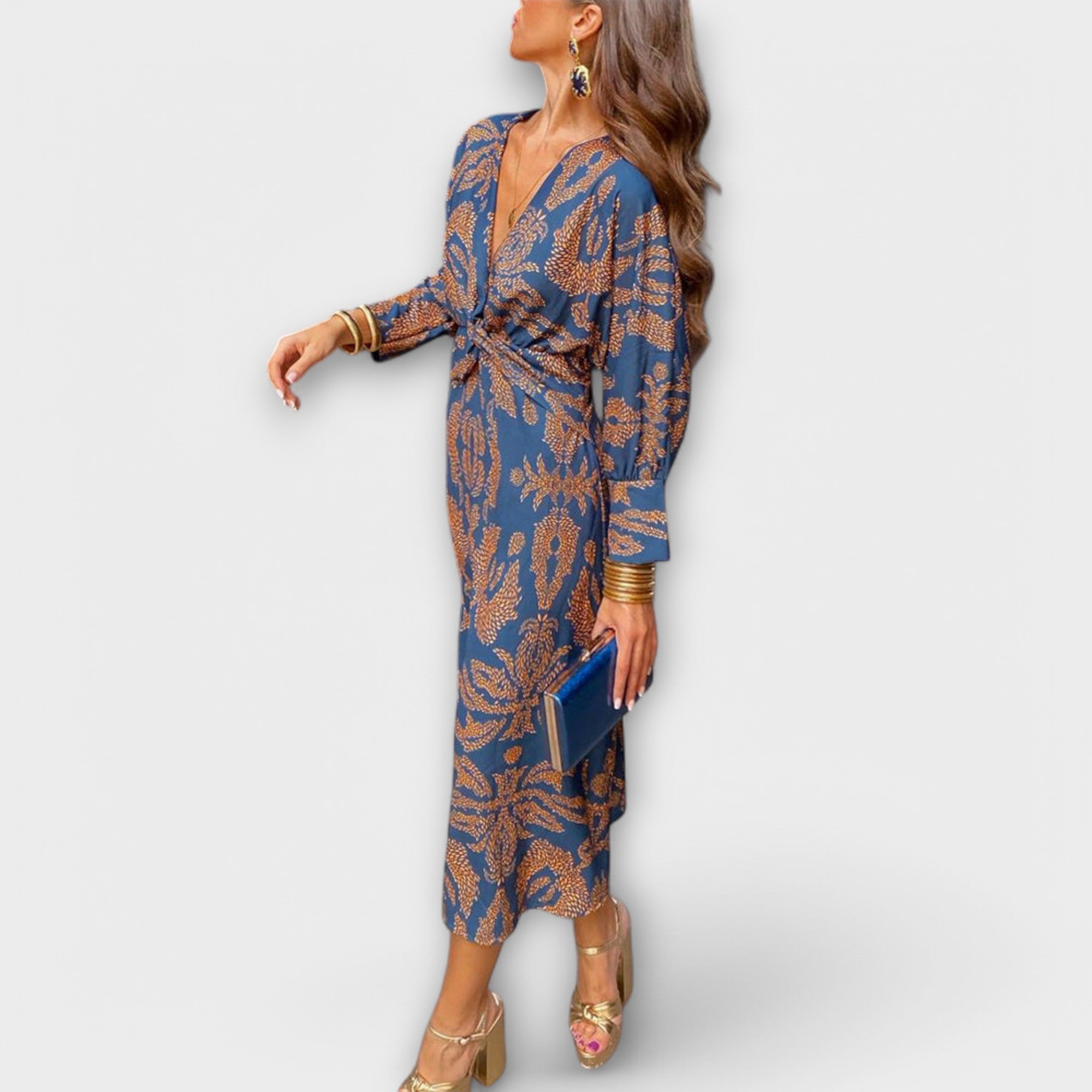 Oriana - Elegante jurk met lange mouwen - By Qivii