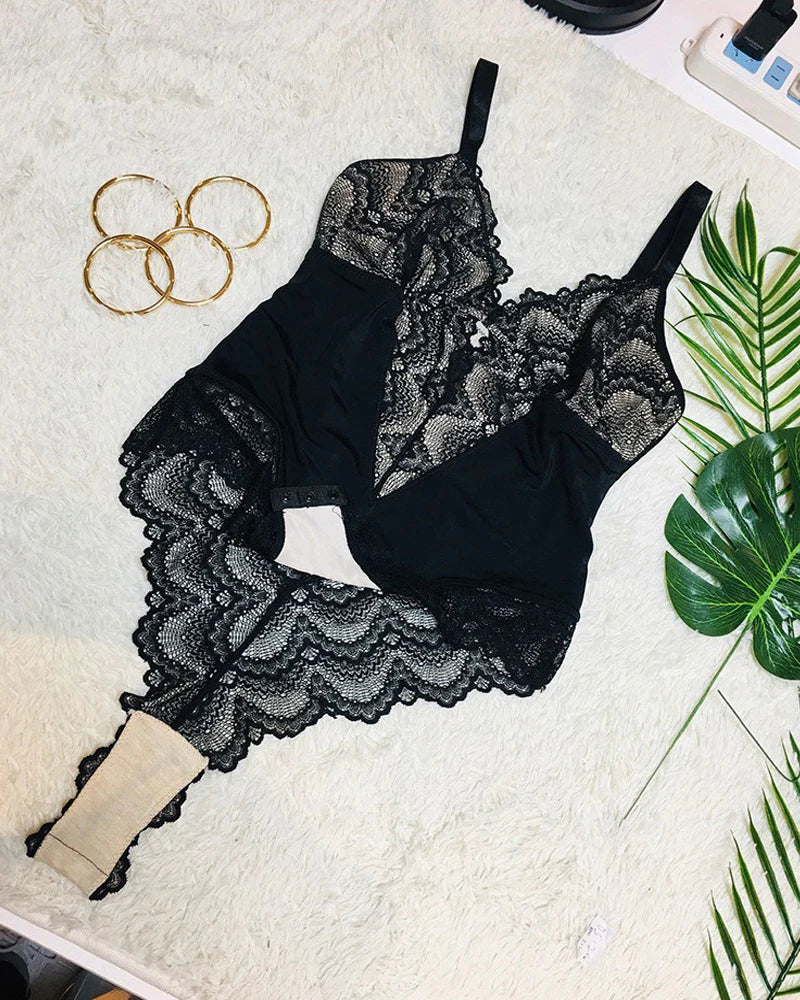 Sculpting One Piece Lace Shapewear Bodysuits - By Qivii