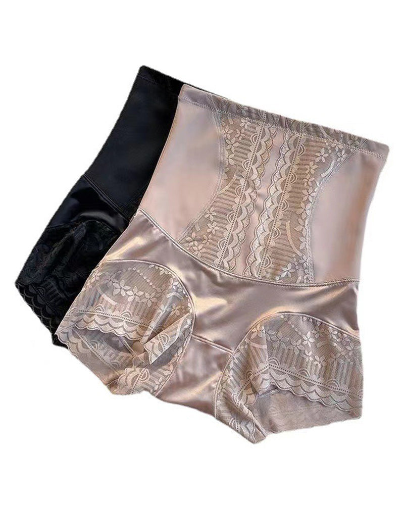 Women's High Waist Seamless Anti-rolling Butt Lifting Tummy Control Postpartum Shaping Panties - By Qivii