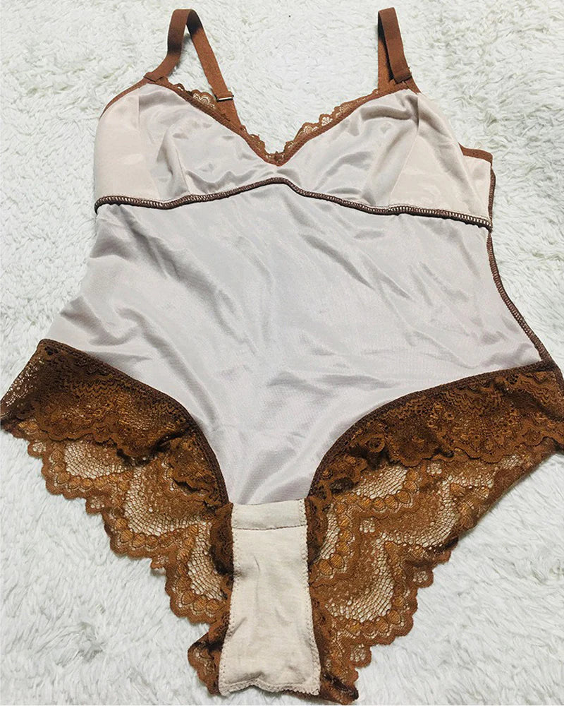 Sculpting One Piece Lace Shapewear Bodysuits - By Qivii