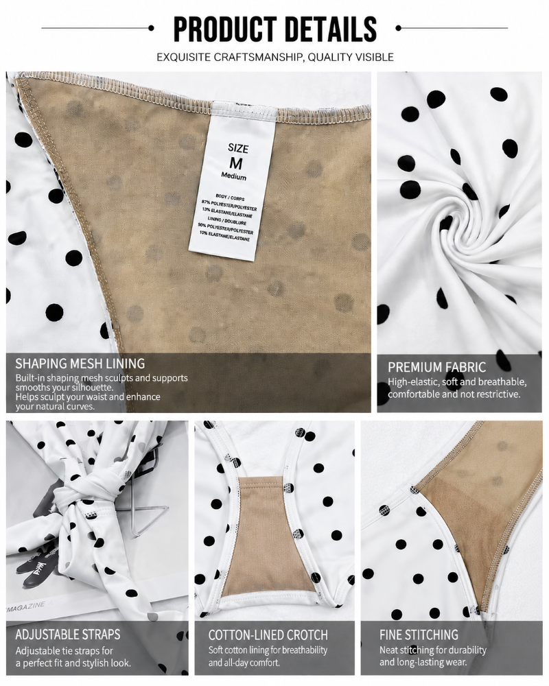Hourglass Corset Body Shaper Waist Cincher Swimsuit Two-Piece Set - By Qivii