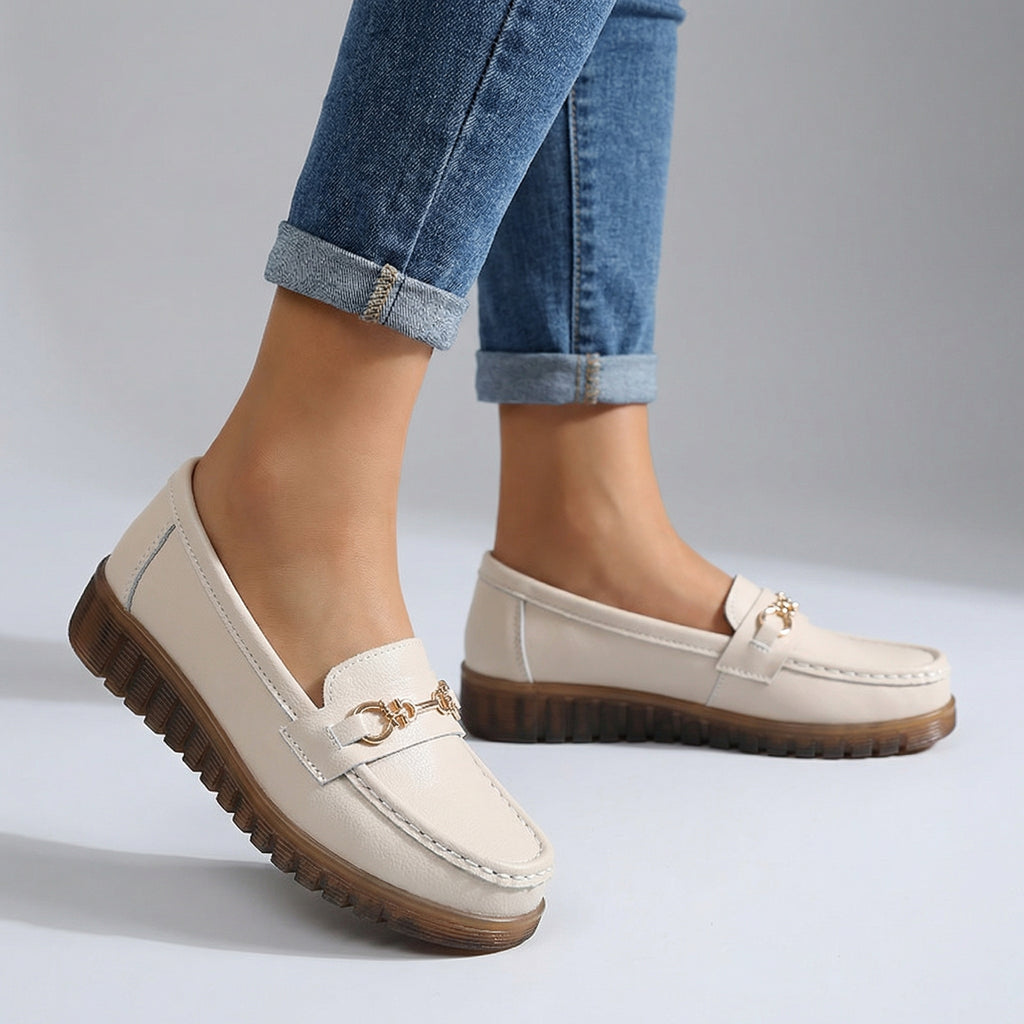 Elara Orthopedic Buckle Loafers