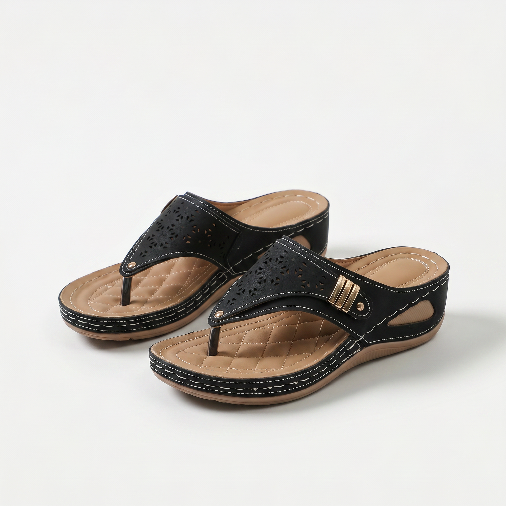 Élodie - Keil-Zehensandalen für Dame - By Qivii