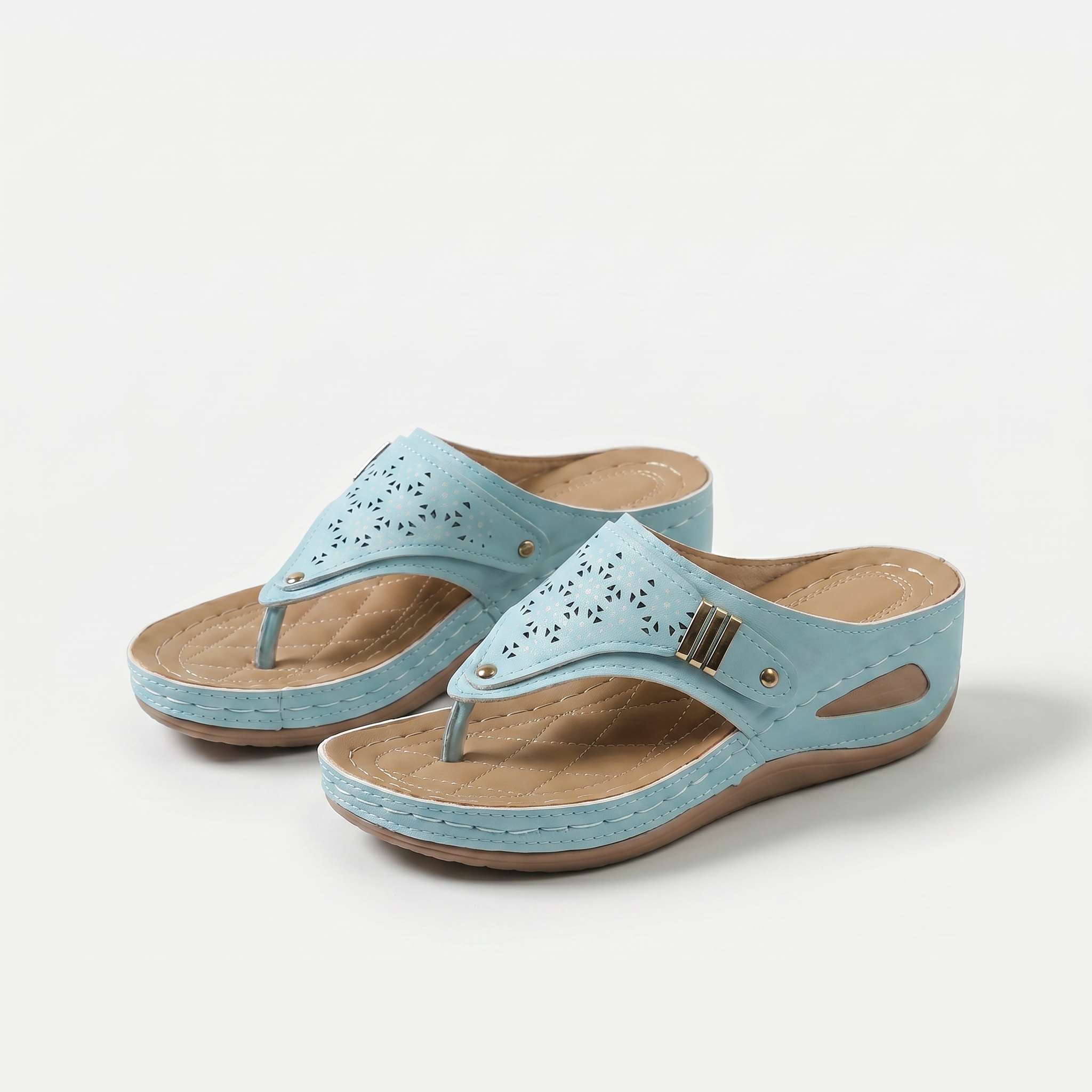 Élodie - Keil-Zehensandalen für Dame - By Qivii
