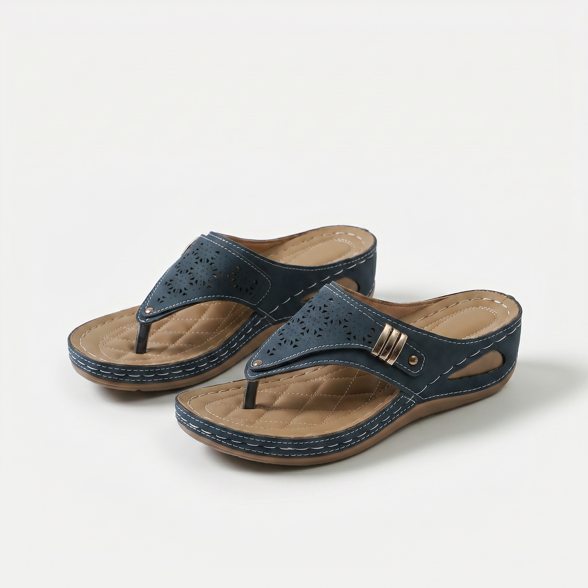 Élodie - Keil-Zehensandalen für Dame - By Qivii