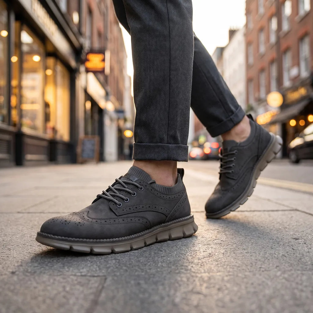 Hudson Ridge Emile men's casual sneakers in multicolor with lace-up design, comfortable men's footwear for everyday wear.