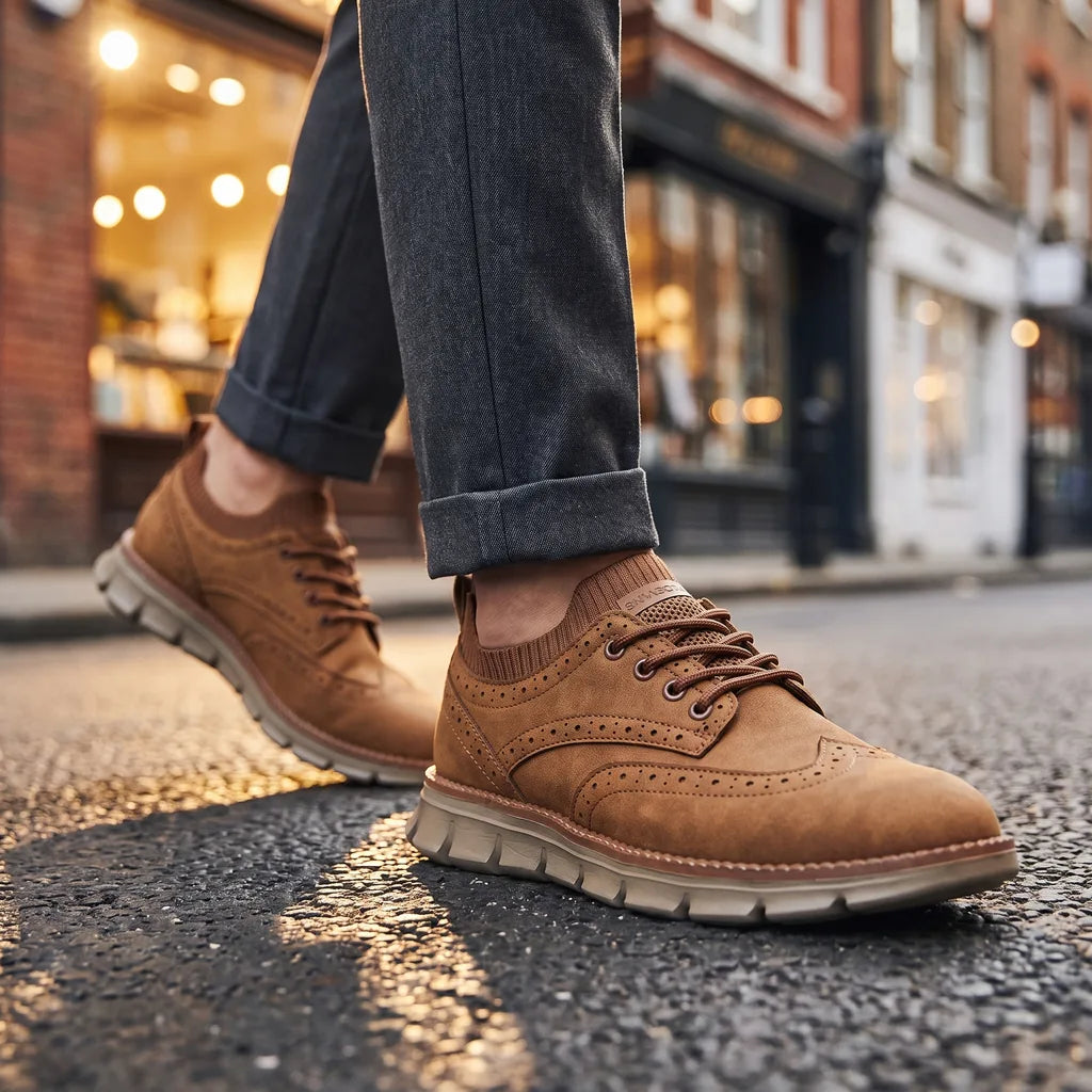 Men's casual sneakers by Hudson Ridge, style Emile from Qivii, featuring multi-colored loafers in men's footwear.