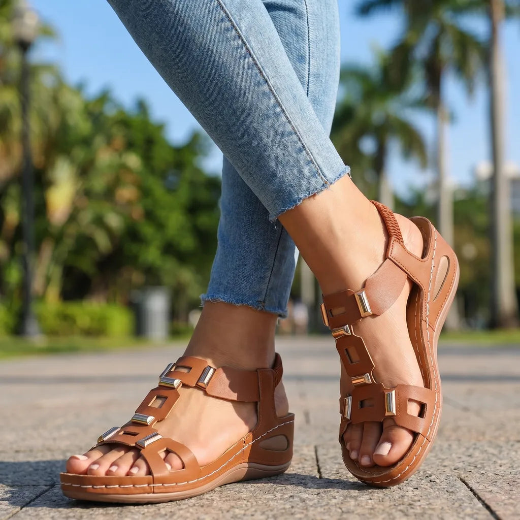 Evelyn T-Strap Sandals