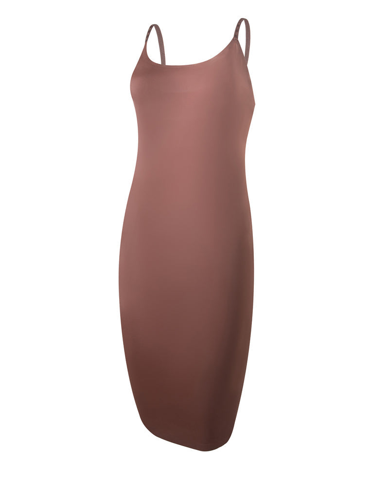 Sexy Seamless Long Suspender Hip-Hugging Dress Tummy Control Under Dress Body Shaper - By Qivii