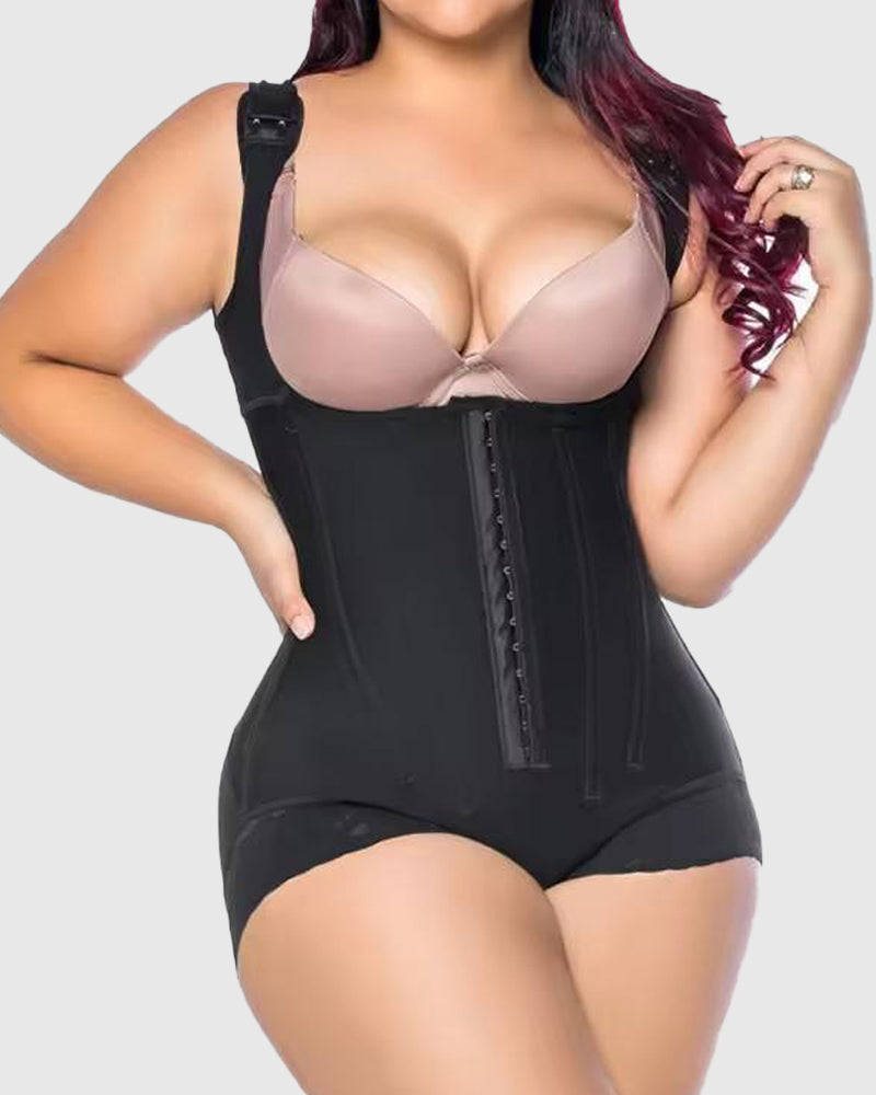 Enhanced Version 7 Steel Bones 3-row Button Corset Tights Tummy Shaping Belt Body Shaper - By Qivii