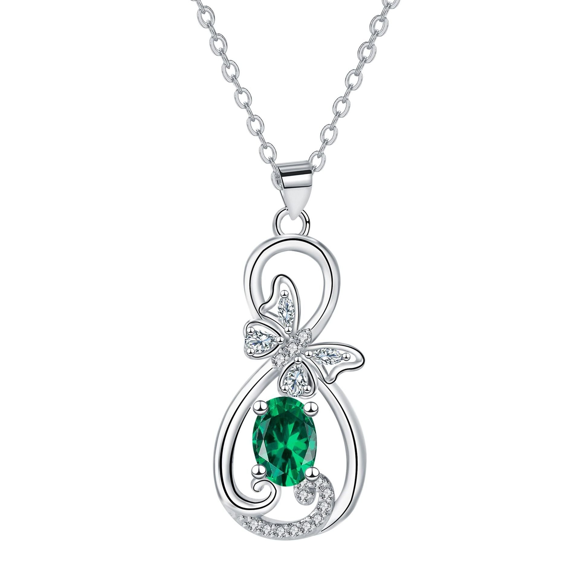 Women's Fashion Infinite Symbol Butterfly Necklace