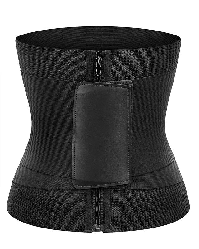 Double Compression Zipper Waist Trainer Corset Girdle