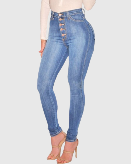 Women's High-Waisted Butt-Lifting Skinny Jeans - By Qivii