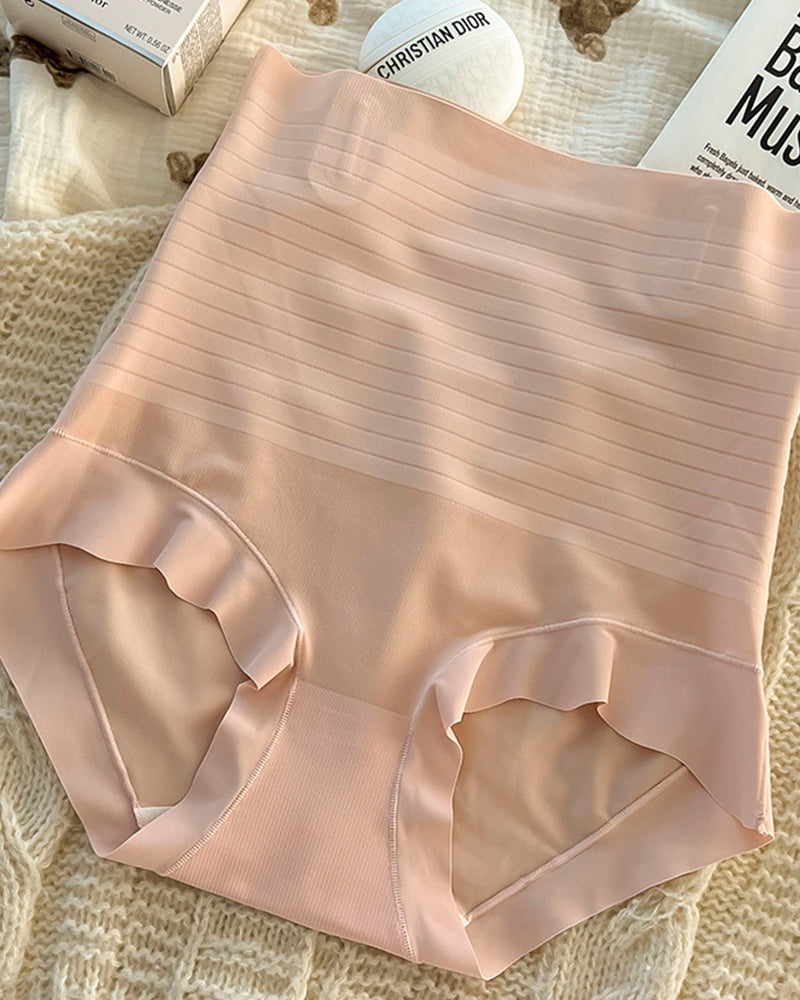 Ice Silk Seamless Tightening Waist Panties Hip Lift Breathable Shaping Briefs - By Qivii