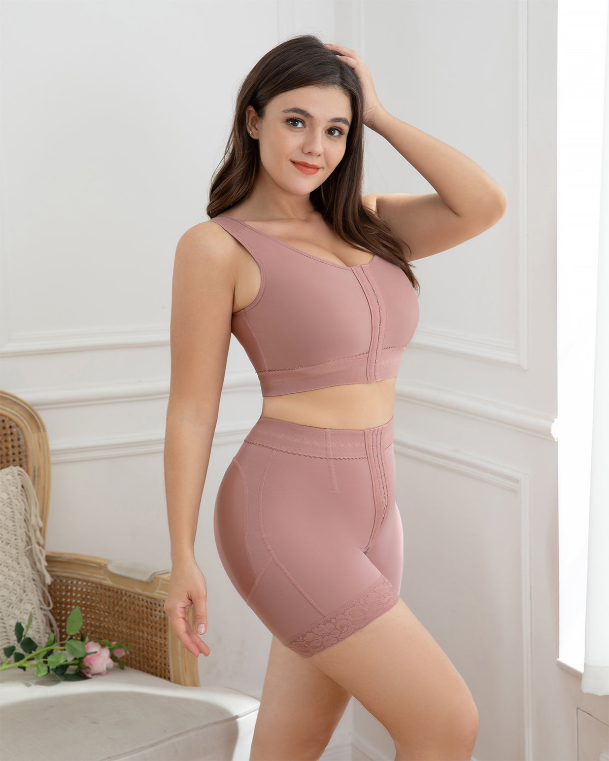 Shapshe® Women RosyBrown Tummy Control Body Shaper Butt Lifter Slimming Panties - By Qivii