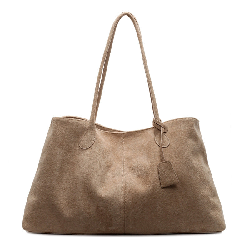 Women's Luxe Suede Minimalist Tote Bag — Spacious Carryall with Curated Everyday Elegance