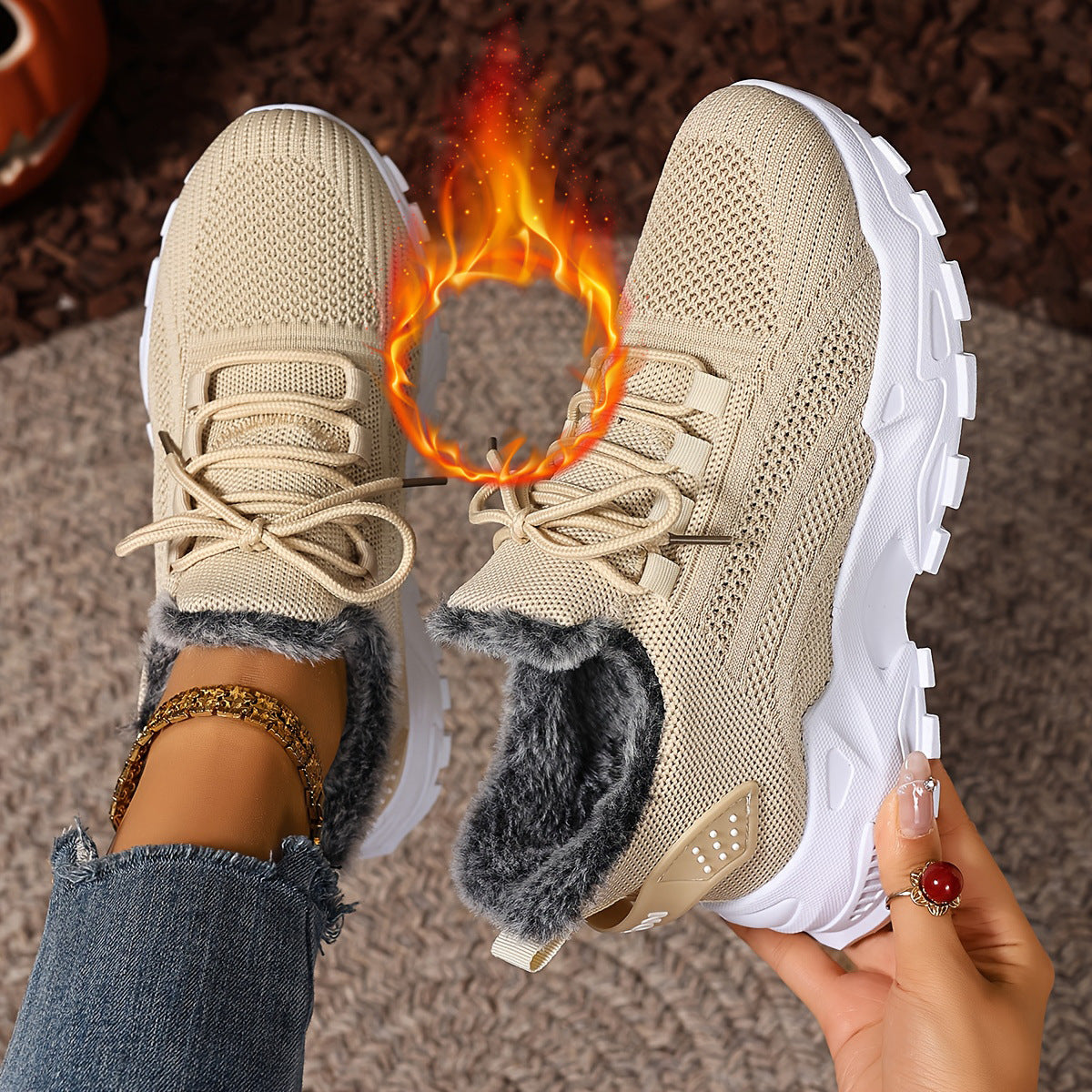 Women's Cozy-Tech Sneaker Snow Boots - Plush Lined, Warm & Lightweight (US 4-11)
