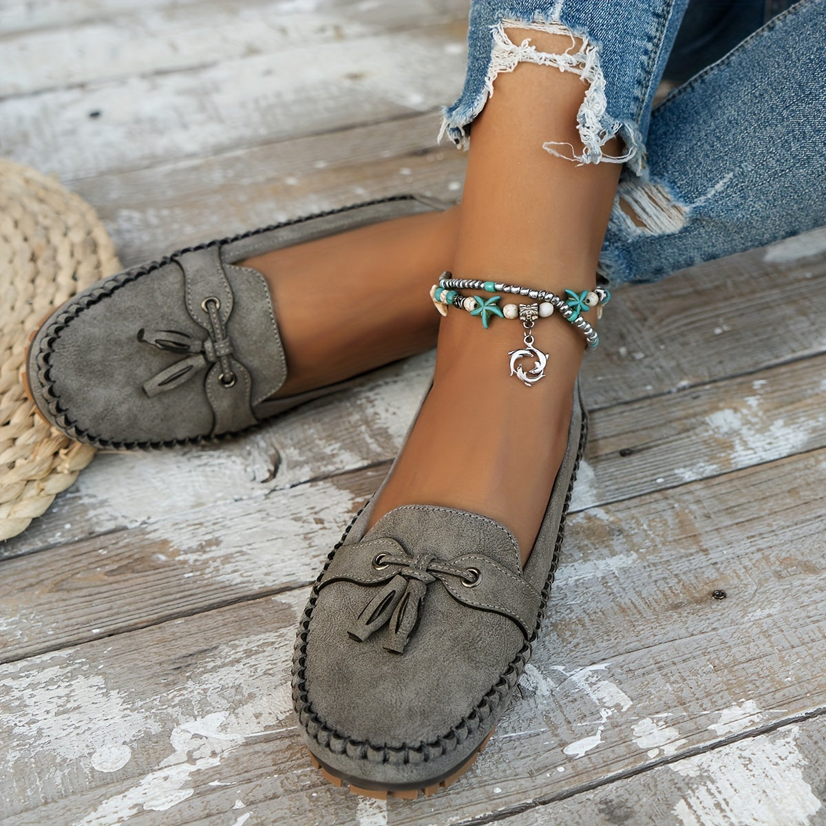 Nadine - Klassische Loafers mit Quasten-Detail - By Qivii