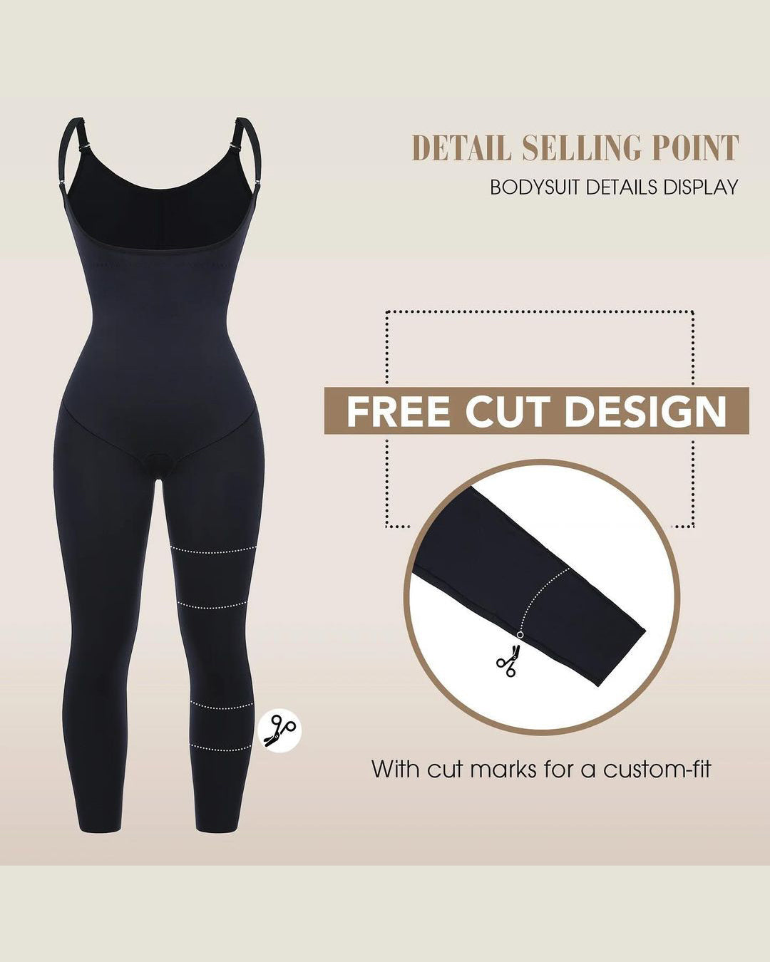 Shapshe® Seamless Slimming Open Bust Full Body Shapewear Jumpsuit Bodyshaper - By Qivii