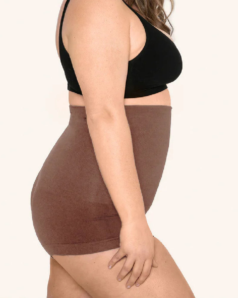 Women's High Waisted Tummy Control Back Smoothing Shaper Boyshorts - By Qivii