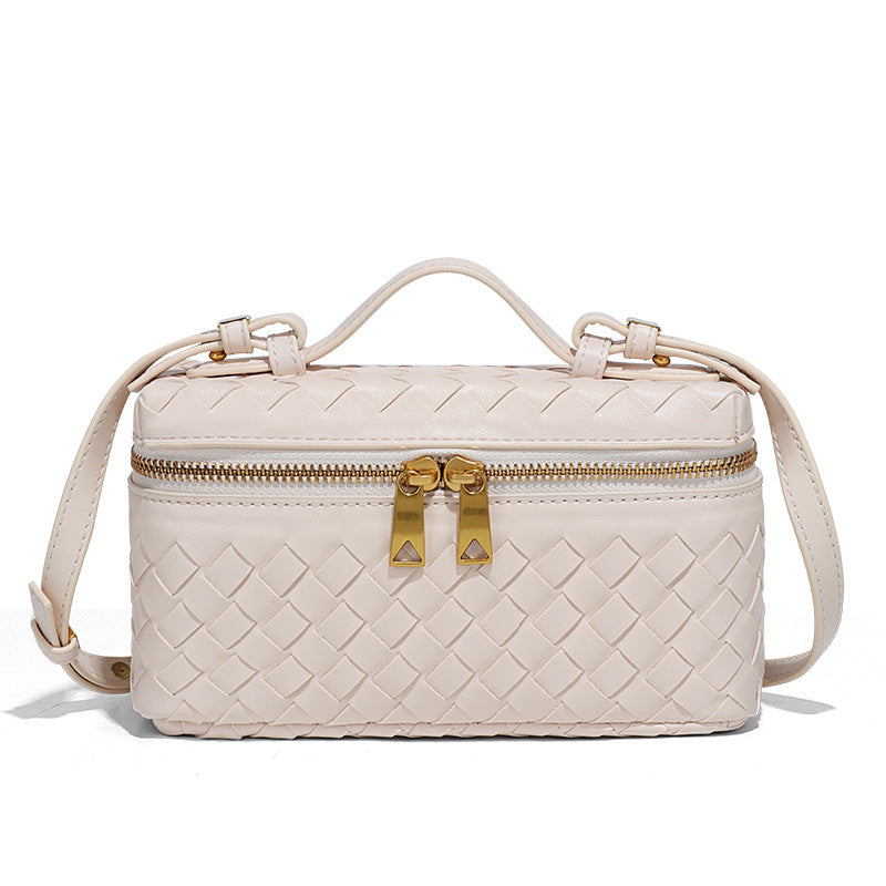 Women's Atelier Cube Carrier Bias-Weave Top Handle Bag with Convertible Strap