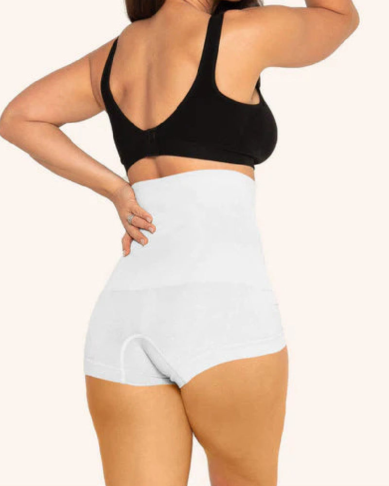 Women's High Waisted Tummy Control Back Smoothing Shaper Boyshorts - By Qivii