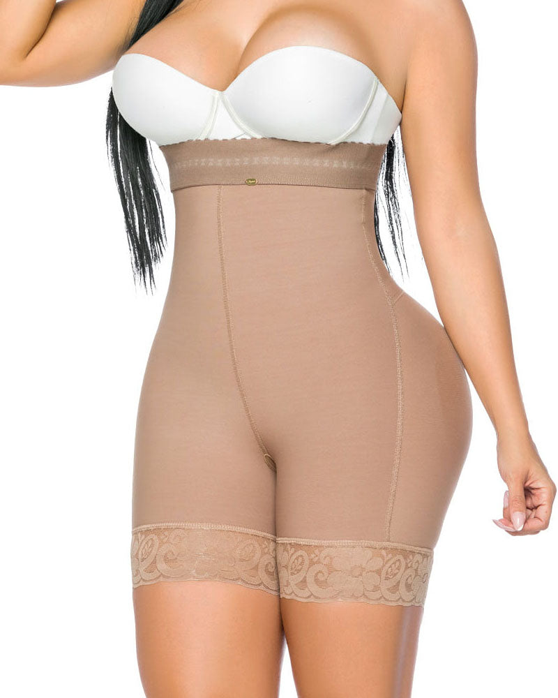 Shapshe® High-Waist Butt Lifter Double Compression Lace Invisible Shapewear Shorts - By Qivii