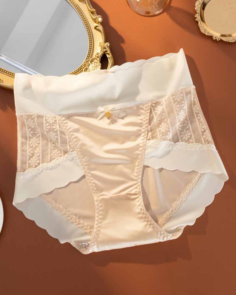 Ice Silk Light Luxury Comfort Seamless High Waist Underwear - By Qivii