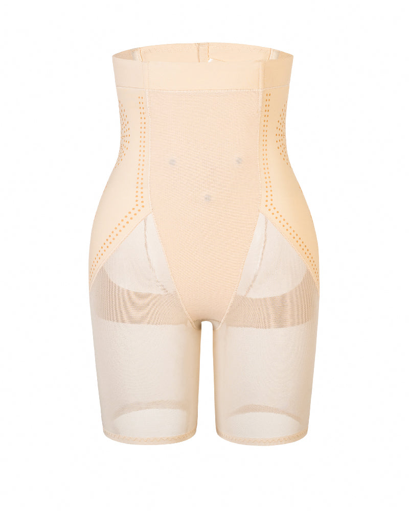 Seamless Mesh Breathable Compression Boyshorts Tummy Control Thigh Slimmer Shapewear Shorts - By Qivii