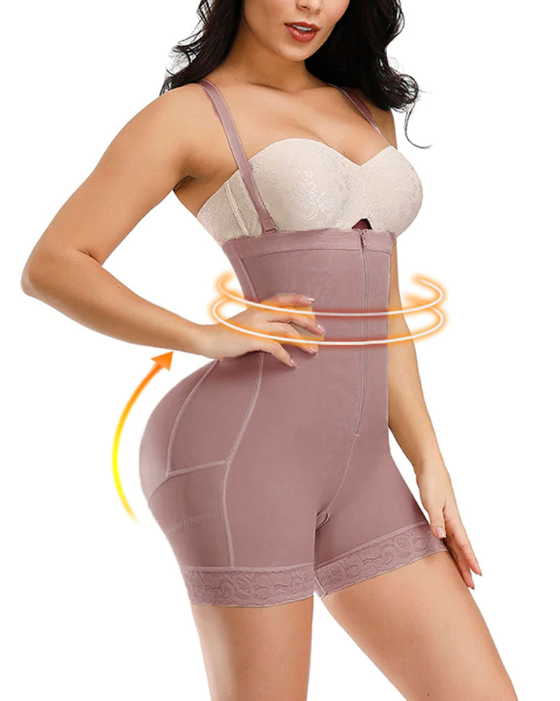Shapshe® Corset Tummy Control Butt Lifter Panties Shapewear Bodysuits Open Bust Zipper