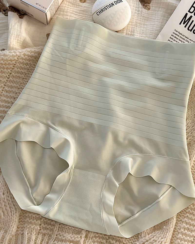 Ice Silk Seamless Tightening Waist Panties Hip Lift Breathable Shaping Briefs - By Qivii