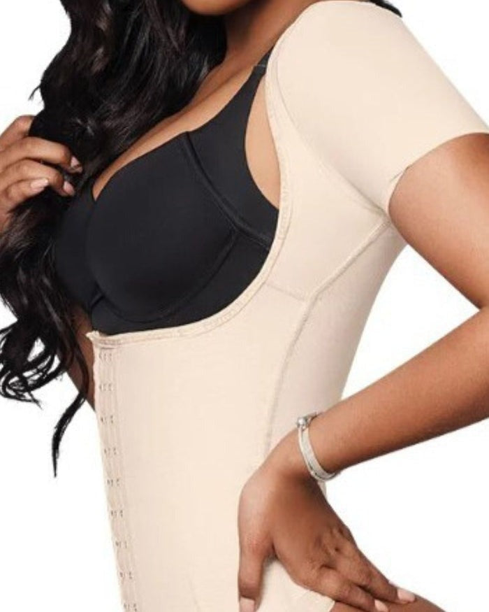Shapshe® Women Compression Waist Trainer Tank tops Under Bust with Short Sleeves - By Qivii