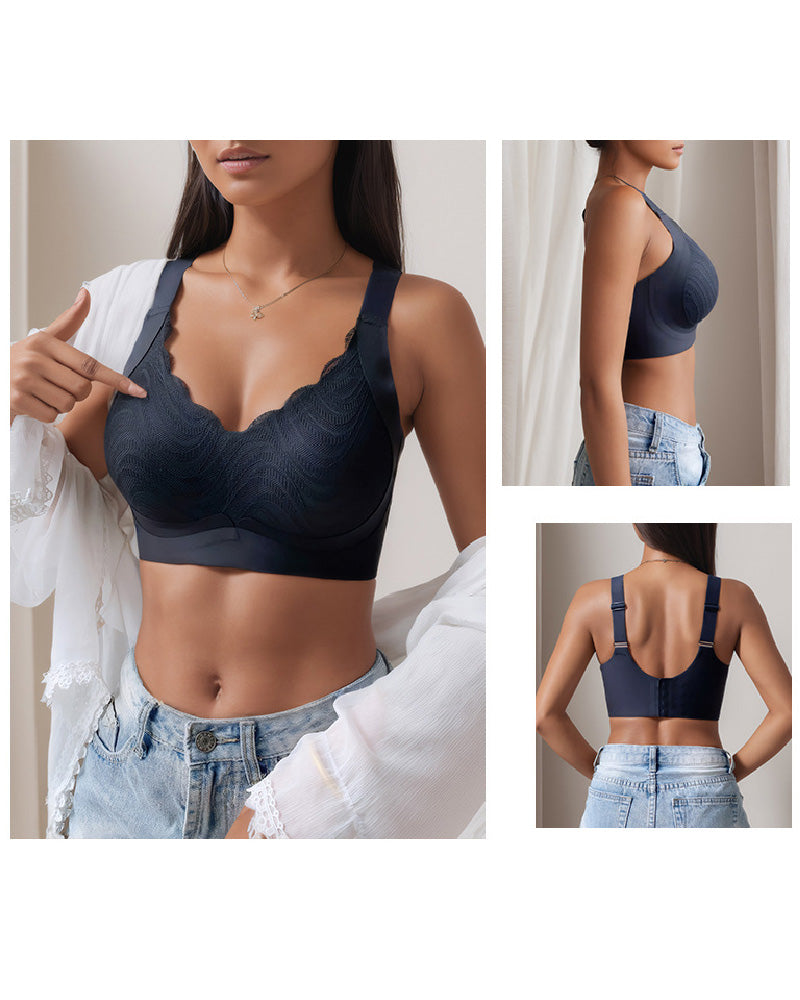 Women's Seamless Wireless Anti-sagging Minimizer Thin Adjustment Bra - By Qivii
