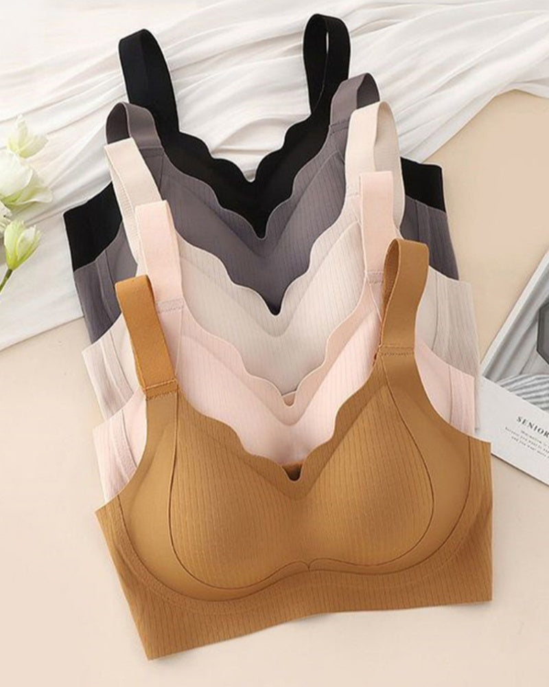 Thin Breathable Wire Free Double Lift Anti Sagging Minimizer Bra