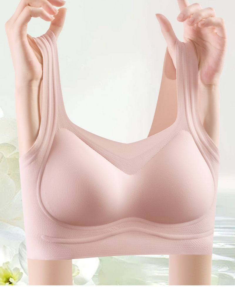 Thin Soft Support Push Up Anti Sagging Vest Bra - By Qivii