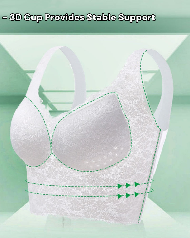 Plus Size Breathable Tank Top Push up Bra Side Smoothing