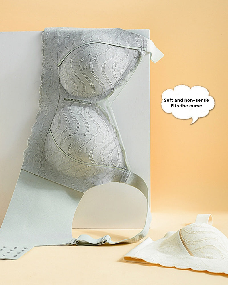 Soft Lace Wireless Full Coverage Minimizer Bra with Wide Straps