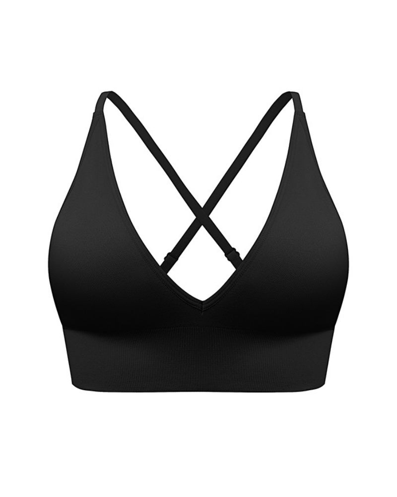 Deep V Triangle Cup Beautiful Back Bra With Adjustable Strap