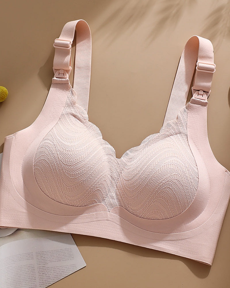 Front Buttoned Push up Wireless Bra Maternity Nursing Bra