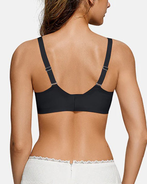 Women's Solid Seamless Breathable Wireless Push Up Bra