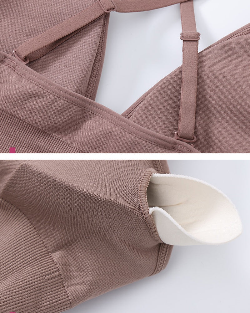 Deep V Triangle Cup Beautiful Back Bra With Adjustable Strap