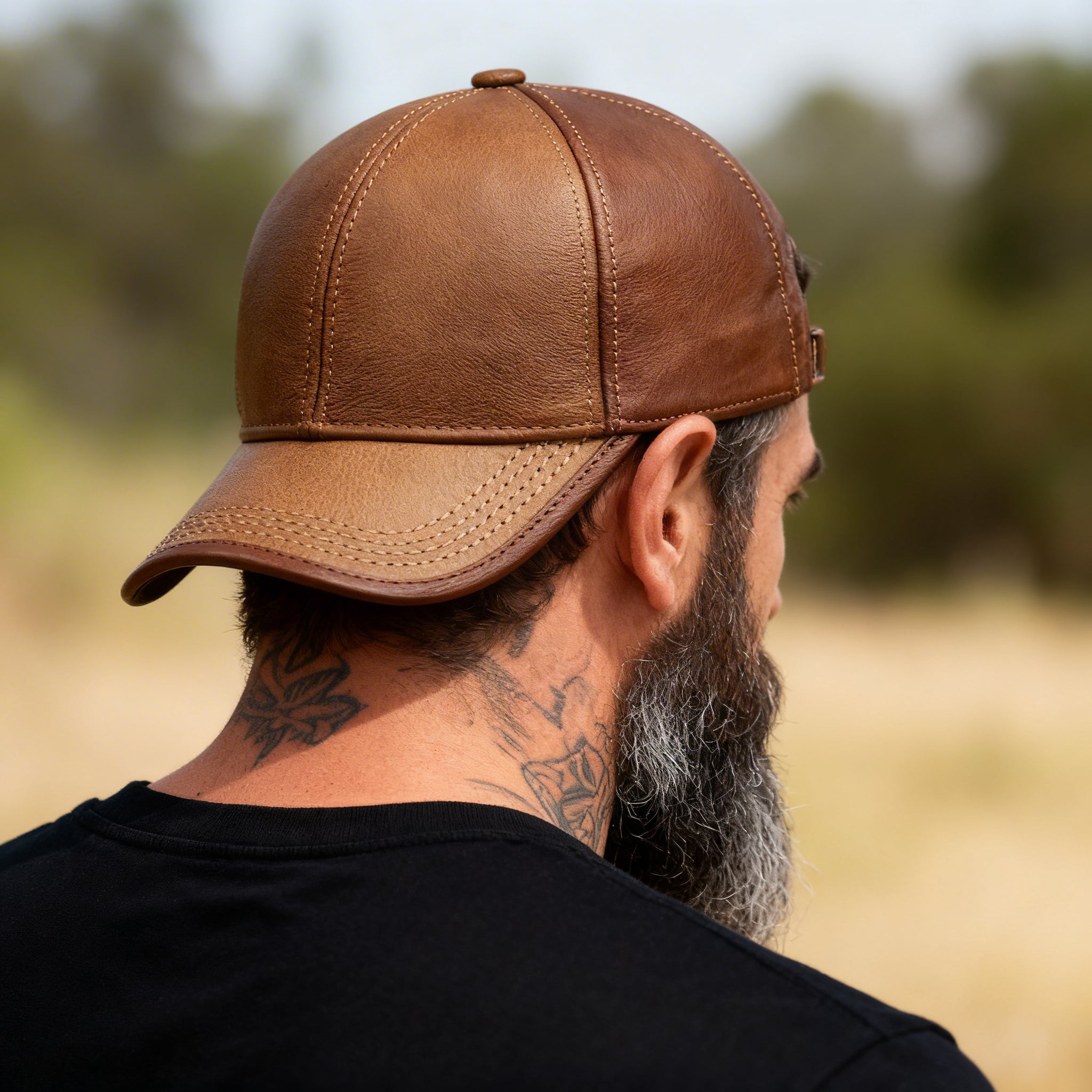 Backwoods Leather Cap