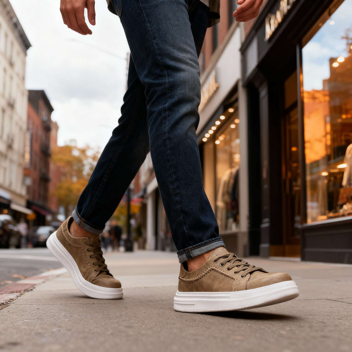 Roger Hicks | men's Leather Sneakers - By Qivii