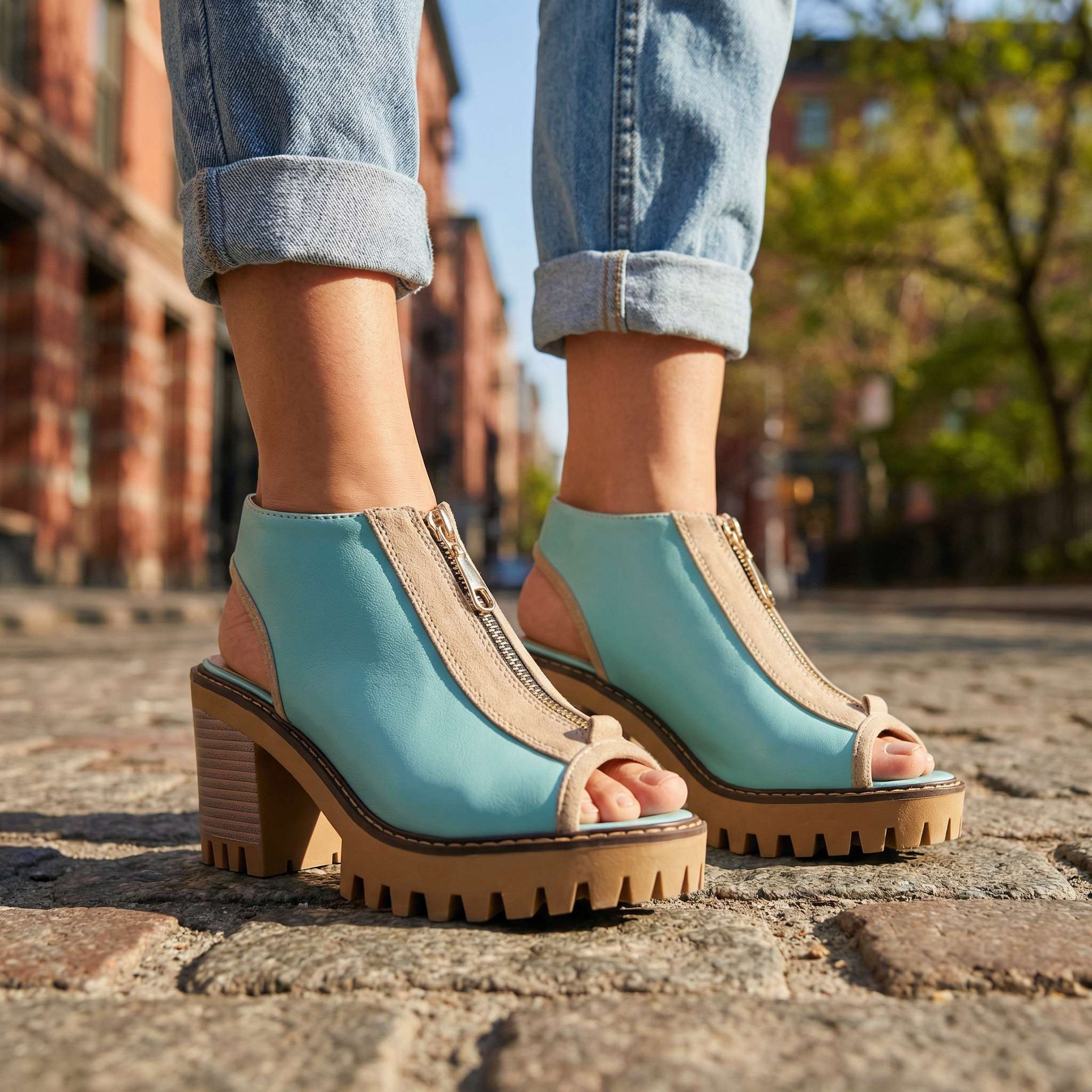 Ashley Zipper Heels